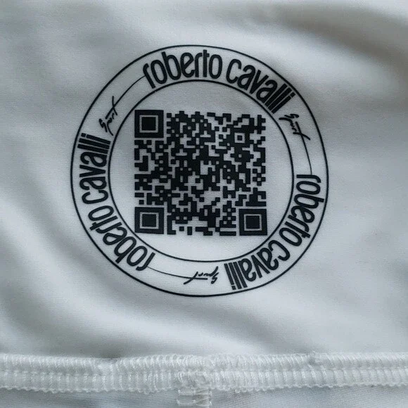 Roberto Cavalli White Leggings Size Medium Chic Feminine Luxury Athleisure New